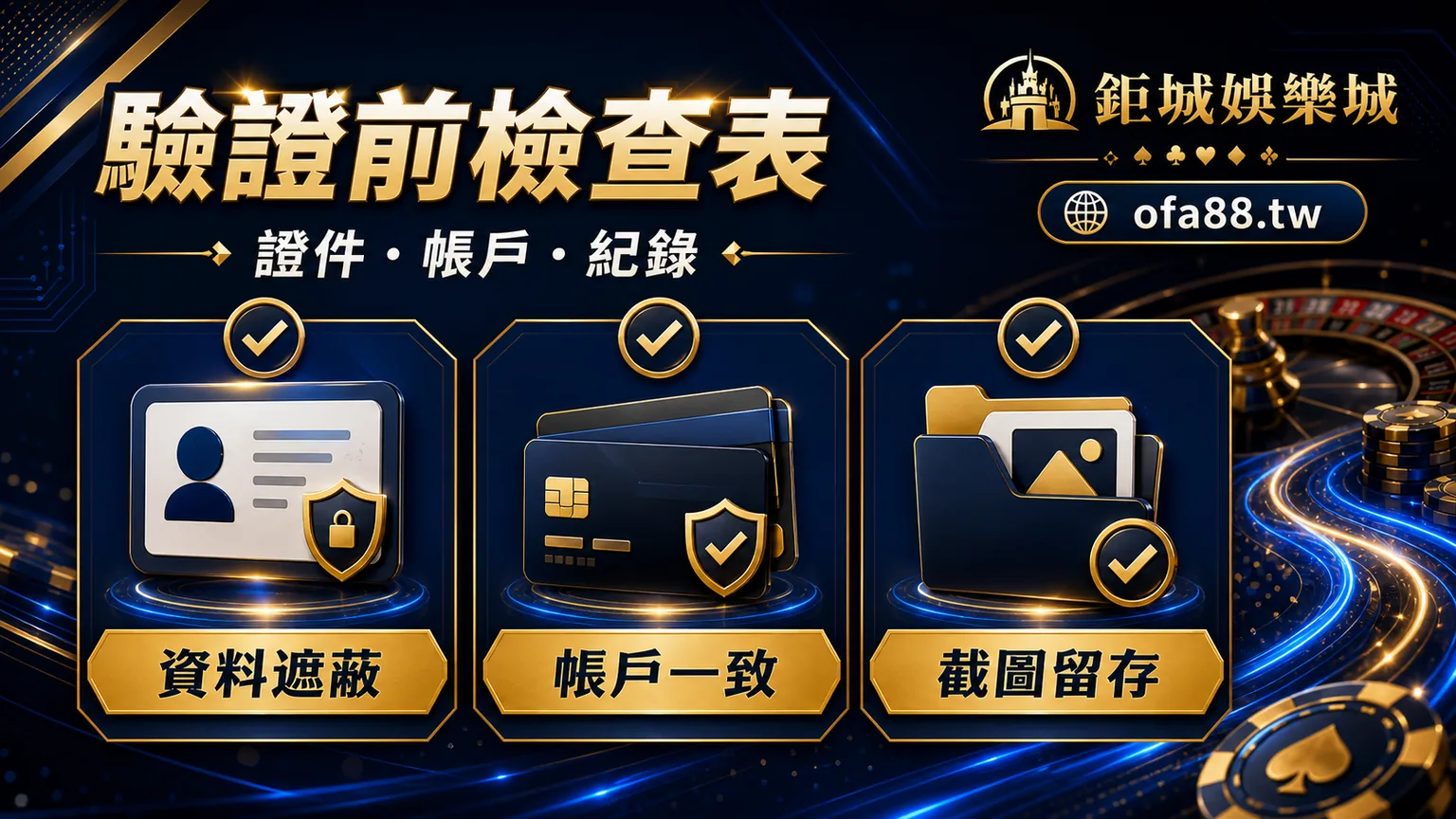 上傳身分證前檢查帳戶一致性、客服紀錄與補件要求的清單圖